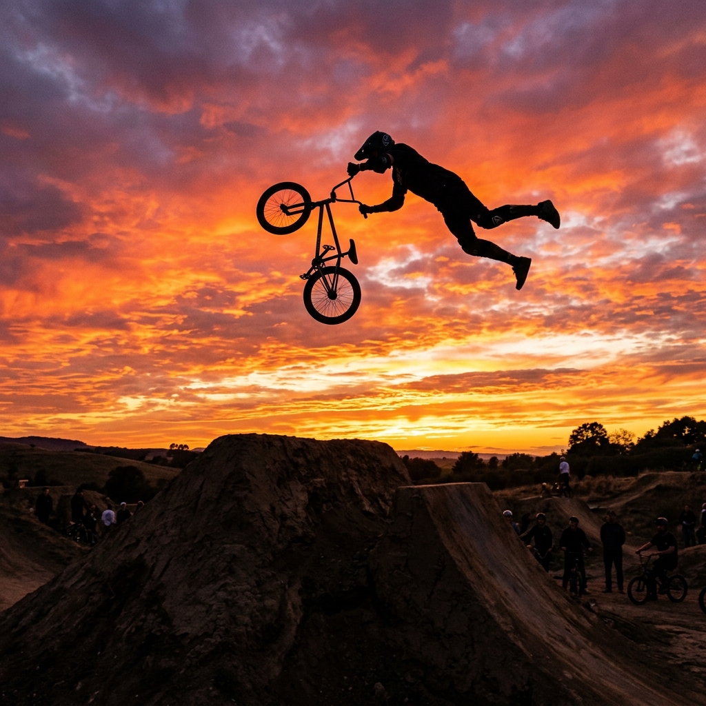 BMX Aerial Whip - Sunset Jump
